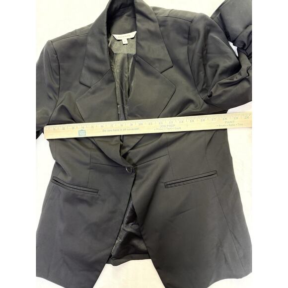 Boston Proper Ruched Sleeve Blazer Women’s Sz 12 Single Button - Picture 8 of 9